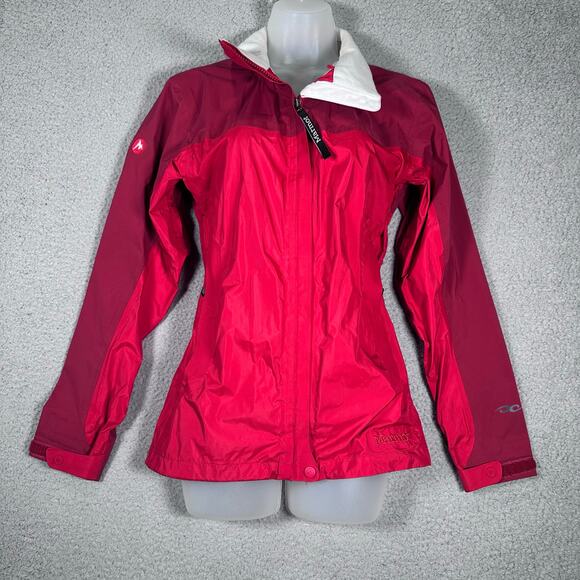 Marmot Lightweight Windbreaker Jacket Womens Small Red‎ Outdoor Hiking Vented - Picture 14 of 16